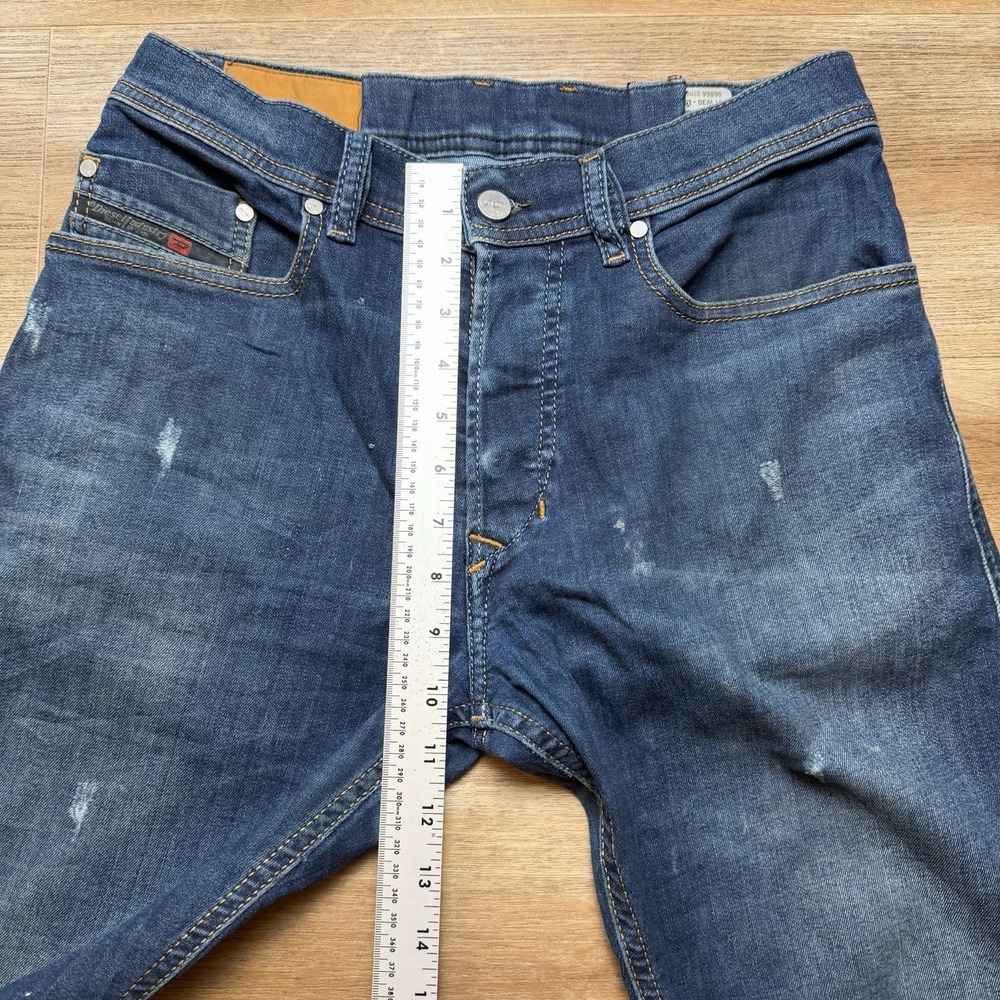Diesel Jeans Men 28x32 Blue Tepphar Slim Carrot Stretch Denim Dark 0688A (Tag30) - Picture 11 of 14